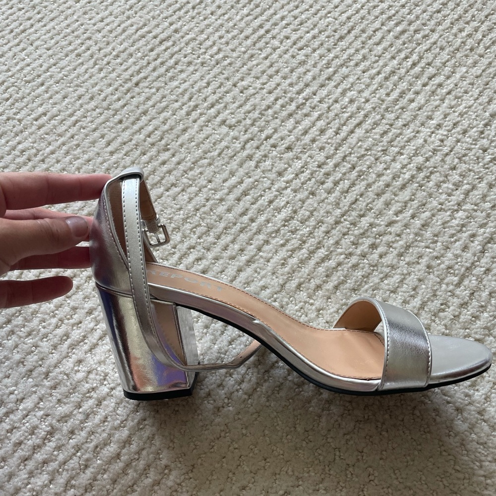 Silver 3 inch Heels